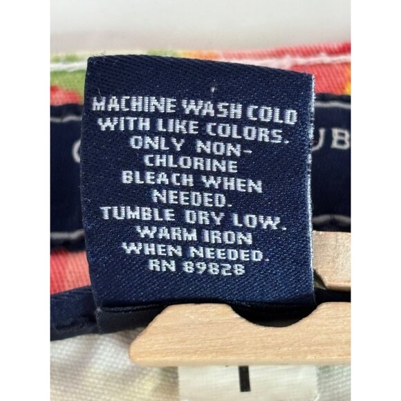 Charter Club Womens Floral Capri Pants Size 10 White/Yellow/Pink Cotton/Spandex - Picture 4 of 8